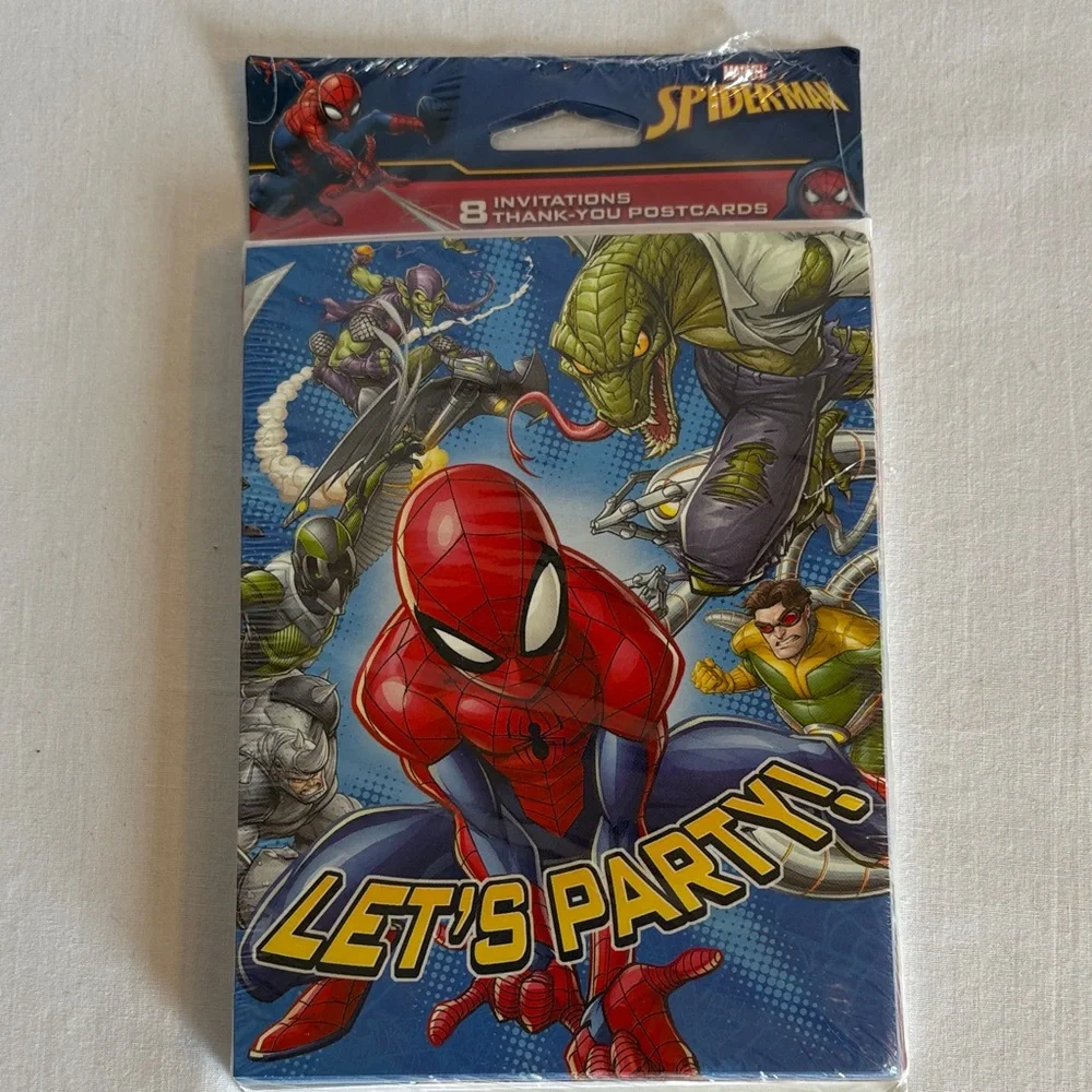 Kids Party Invitation Cards Assorted lot of 5 - 8ct invitations & 8ct Thank you